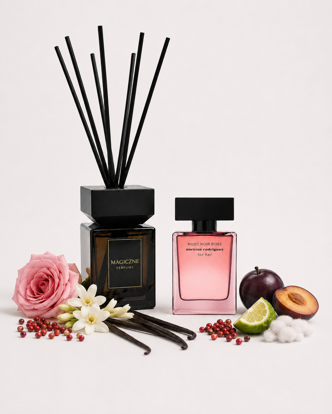 240 Damskie - Dyfuzor zapachowy do domu – inspirowany Narciso Rodriguez Musc Noir Rose For Her